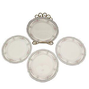 Noritake Rothschild Ivory China Platinum Band Bread & Butter Plates – Set of 4